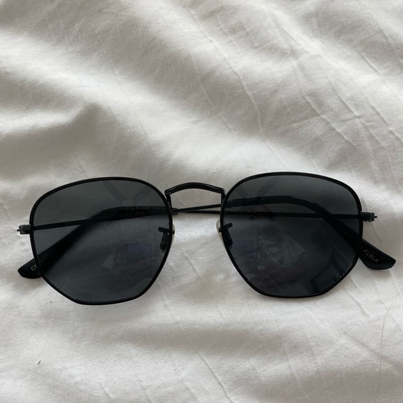 black hexagon sunglasses